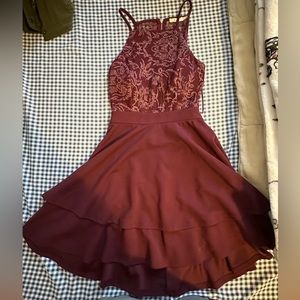 Cute Burgundy Party dress